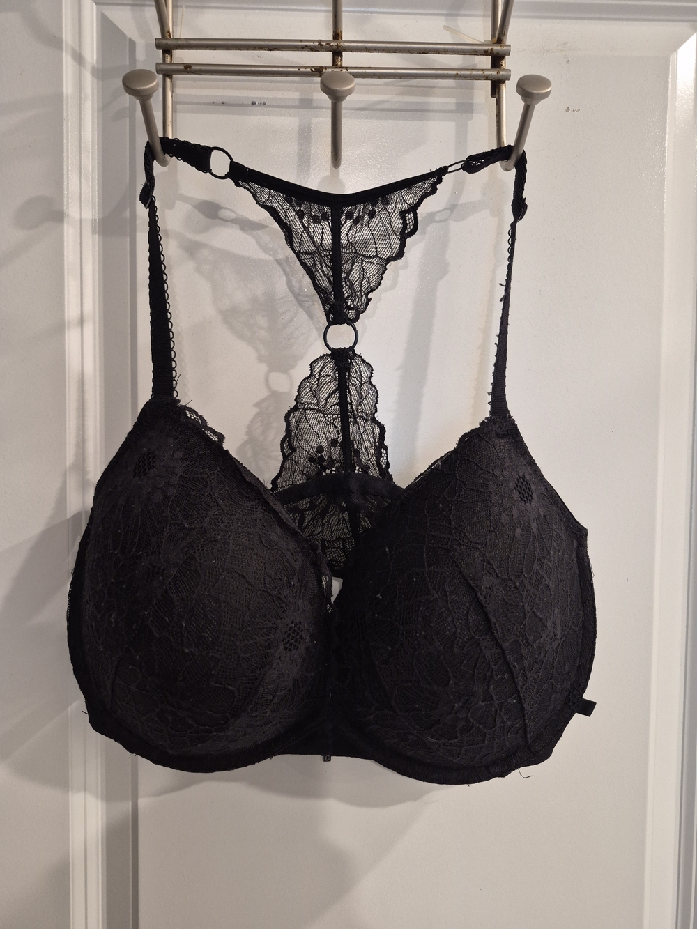 Victoria's Secret Black Lace Racerback Push-Up Bra